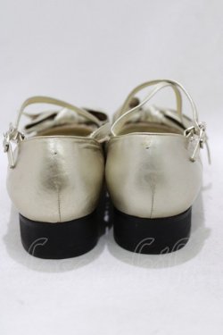 画像4: Shirley Temple / リボンストラップシューズ 24.5cm ゴールド H-26-01-25-060-ET-SH-KB-ZH