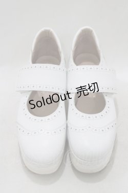 画像1: Jane Marple / ワイドストラップメリージェーン S ホワイト H-26-01-25-061-JM-SH-KB-ZH