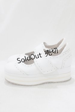 画像2: Jane Marple / ワイドストラップメリージェーン S ホワイト H-26-01-25-061-JM-SH-KB-ZH