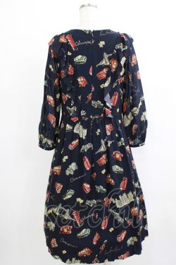 画像3: Jane Marple Dans Le Salon / The good oldフリルヨークドレス  ネイビー H-26-01-25-006-JM-OP-KB-ZH