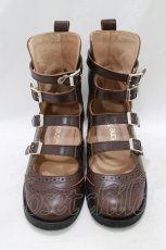 画像1: Jane Marple / 4ストラップシューズ S ブラウン H-26-01-25-064-JM-SH-KB-ZH (1)