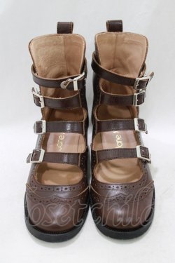 画像1: Jane Marple / 4ストラップシューズ S ブラウン H-26-01-25-064-JM-SH-KB-ZH