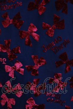 画像4: Jane Marple / Winter ribbonsスモッキングドレス  ネイビー×ワインレッド H-26-01-25-008-JM-OP-KB-ZH