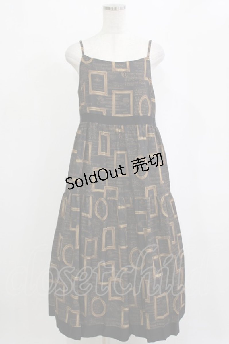 画像1: Jane Marple / Eternal Framesストラップドレス  チャコールグレー H-26-01-25-009-JM-OP-KB-ZH (1)