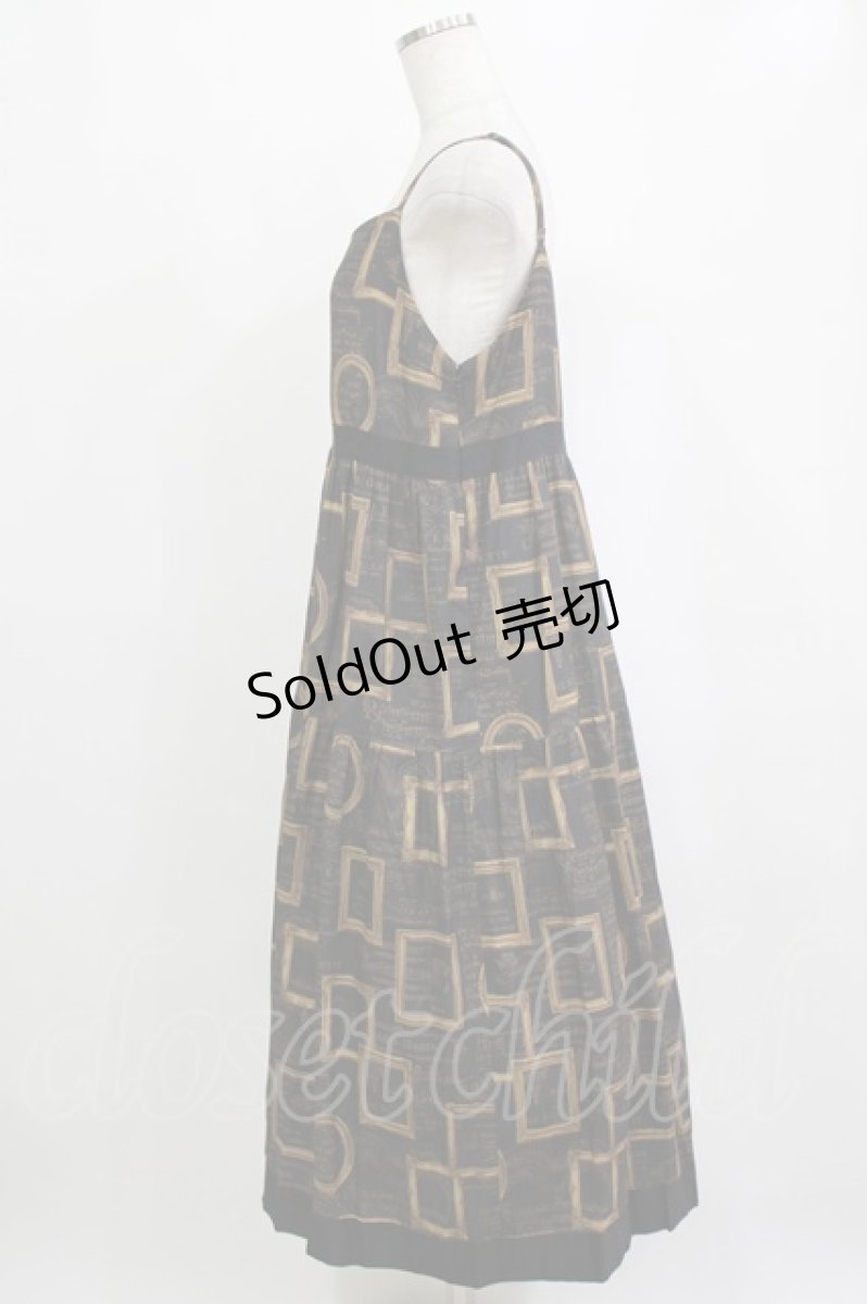 画像2: Jane Marple / Eternal Framesストラップドレス  チャコールグレー H-26-01-25-009-JM-OP-KB-ZH (2)