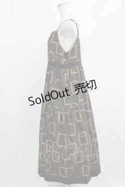 画像2: Jane Marple / Eternal Framesストラップドレス  チャコールグレー H-26-01-25-009-JM-OP-KB-ZH