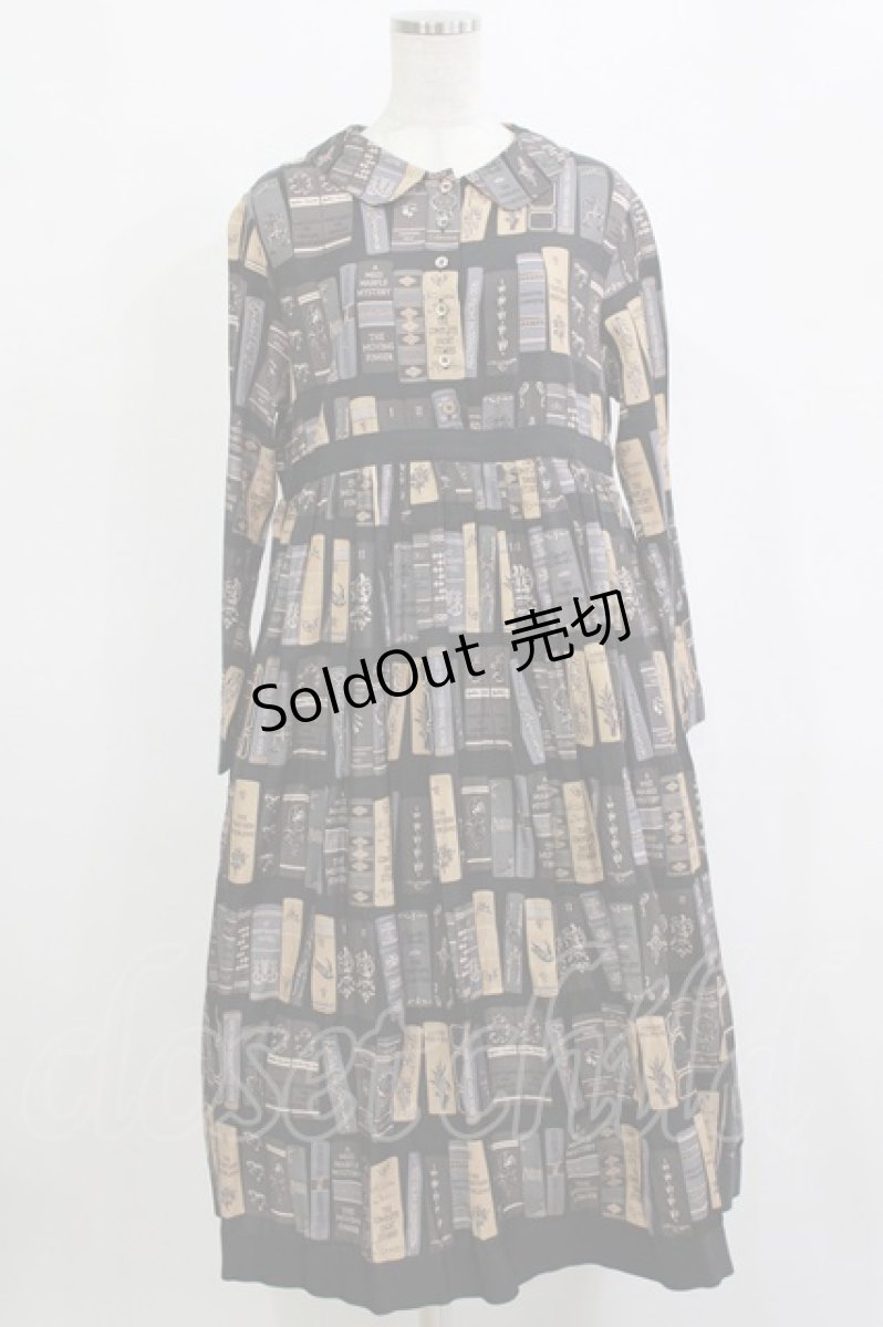 画像1: Jane Marple / Agatha’s libraryブックワームドレス  チャコールグレー H-26-01-25-010-JM-OP-KB-ZH (1)