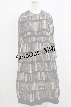 画像1: Jane Marple / Agatha’s libraryブックワームドレス  チャコールグレー H-26-01-25-010-JM-OP-KB-ZH