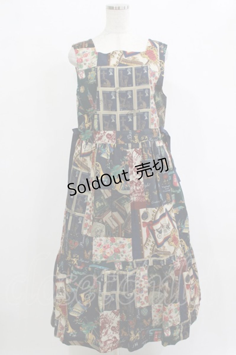 画像1: Jane Marple / All You Need Is Loveタブリエドレス  ネイビー H-26-01-25-011-JM-OP-KB-ZH (1)