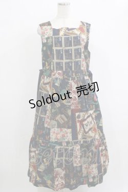 画像1: Jane Marple / All You Need Is Loveタブリエドレス  ネイビー H-26-01-25-011-JM-OP-KB-ZH