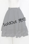 MIHO MATSUDA / チェックフリルスカート  グレー H-26-01-25-014-GO-SK-KB-ZH