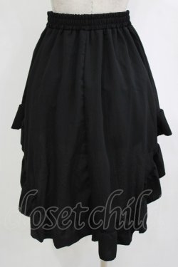 画像3: MARBLE / 前ミニ後ひざ下スカート M-L 黒 H-26-01-25-017-GO-SK-KB-ZH