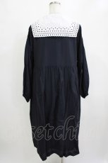 画像3: Jane Marple / Dobby cloth teardrop lace collar dress  ネイビー H-26-01-25-018-JM-OP-KB-ZH (3)