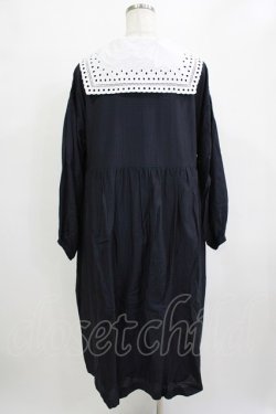 画像3: Jane Marple / Dobby cloth teardrop lace collar dress  ネイビー H-26-01-25-018-JM-OP-KB-ZH
