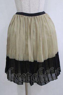 画像1: MARBLE / 配色ペチコート  ベージュカーキ H-26-01-25-019-GO-SK-KB-ZH