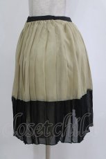 画像2: MARBLE / 配色ペチコート  ベージュカーキ H-26-01-25-019-GO-SK-KB-ZH (2)
