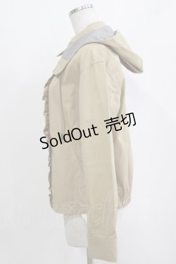 画像2: Jane Marple / CORDURA twill hooded blouson  beige×monotone check H-26-01-25-021-JM-JA-KB-ZH