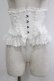 画像1: ATELIER PIERROT / Frill Short Corset コルセット  白 H-26-01-25-023-EL-TO-KB-ZH (1)
