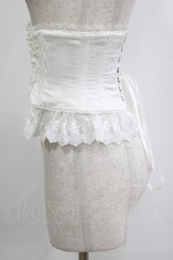 画像2: ATELIER PIERROT / Frill Short Corset コルセット  白 H-26-01-25-023-EL-TO-KB-ZH