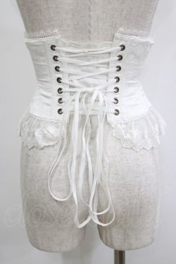 画像3: ATELIER PIERROT / Frill Short Corset コルセット  白 H-26-01-25-023-EL-TO-KB-ZH