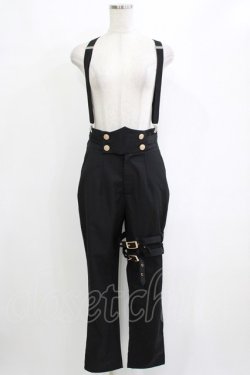 画像1: Castle Too / サスベルト付きパンツ M 黒 H-26-01-25-024-PU-PA-KB-ZH