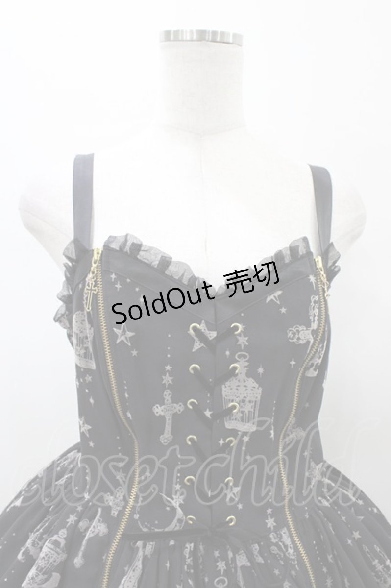 画像4: Angelic Pretty / Holy Lanternジャンパースカート Free ブラック H-26-01-26-033-AP-OP-NS-ZH (4)