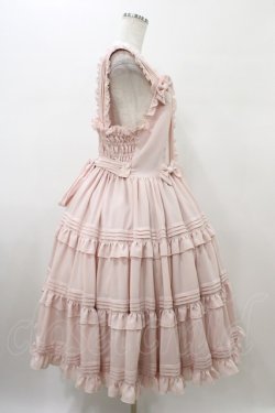 画像3: metamorphose / 【プラスサイズ】ピンタックティアードジャンパースカート プラスサイズ ピンク H-26-01-26-039-ME-OP-NS-ZH