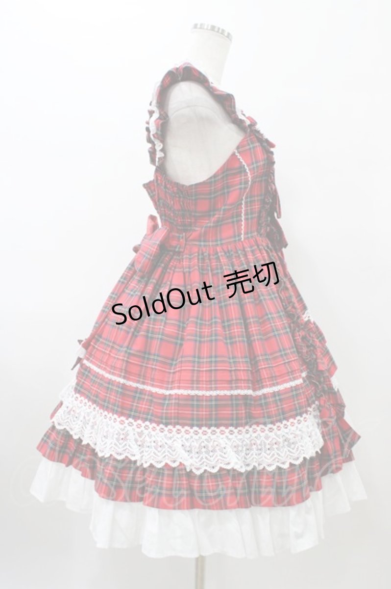 画像3: Angelic Pretty / Sweetフリルジャンパースカート(タータン)  レッド H-26-01-26-040-AP-OP-NS-ZH (3)