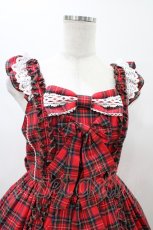 画像4: Angelic Pretty / Sweetフリルジャンパースカート(タータン)  レッド H-26-01-26-040-AP-OP-NS-ZH (4)