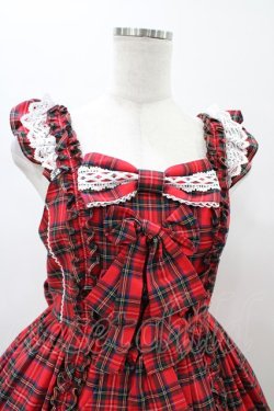 画像4: Angelic Pretty / Sweetフリルジャンパースカート(タータン)  レッド H-26-01-26-040-AP-OP-NS-ZH