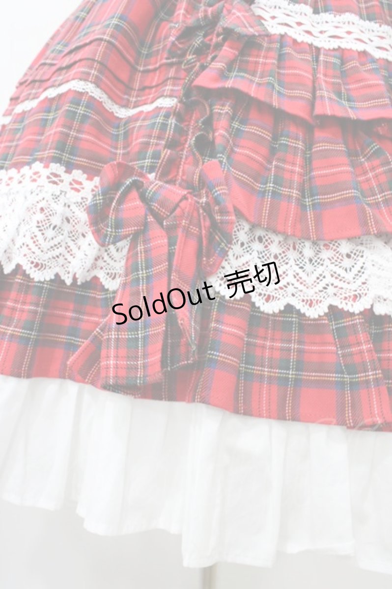 画像5: Angelic Pretty / Sweetフリルジャンパースカート(タータン)  レッド H-26-01-26-040-AP-OP-NS-ZH (5)