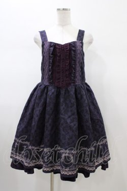 画像1: axes femme / ダークオーナメント柄ワンピース M パープル H-26-01-26-050-AX-OP-NS-ZH