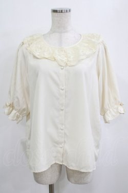 画像1: m petit by misako / MSKデシンレースエリブラウス L 生成り H-26-01-26-1029-LO-BL-NS-ZH