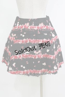 画像3: BABY,THE STARS SHINE BRIGHT / Pomme rouge〜うさぎとりすのりんごの森〜柄プリーツスカート Free ブラック H-26-01-26-1003-BA-SK-NS-ZH