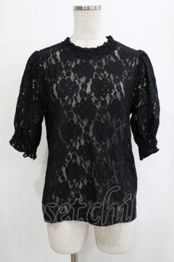 画像1: m petit by misako / TT*AOKシアートップス M ブラック H-26-01-26-1035-LO-TO-NS-ZH