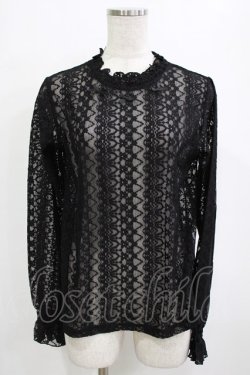 画像1: m petit by misako / レースインナートップス L ブラック H-26-01-26-1036-LO-TO-NS-ZH