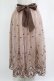 画像1: axes femme / チュールカラー刺繍スカート M ブラウン H-26-01-26-1004-AX-SK-YZ-ZH (1)