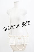 axes femme / レースフリルかごトート  アイボリー H-26-01-26-1041-AX-BG-NS-ZH