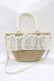 画像3: axes femme / レースフリルかごトート  アイボリー H-26-01-26-1041-AX-BG-NS-ZH (3)