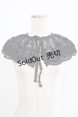 画像1: m petit by misako / AMレースツケエリ  ブラック H-26-01-26-1048-LO-ZA-NS-ZH