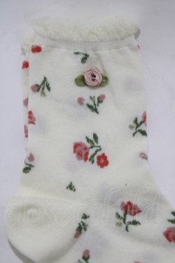 画像2: m petit by misako / ECAMCSバラモチーフ  オフ/ピンク H-26-01-26-1050-LO-ZA-NS-ZH