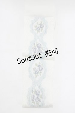 画像2: m petit by misako / ECAMOVKバラレースソックス  オフ/サックス H-26-01-26-1056-LO-ZA-NS-ZH