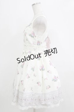 画像2: Ank Rouge / フラワーブーケパネルプリントジャンパースカート M オフ H-26-01-26-1001-CA-OP-NS-ZH