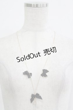 画像2: m petit by misako / リボンビジューネックレス  ブラック H-26-01-26-1063-LO-AC-NS-ZH