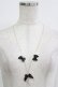 画像2: m petit by misako / リボンビジューネックレス  ブラック H-26-01-26-1063-LO-AC-NS-ZH (2)
