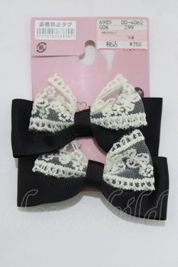 画像1: m petit by misako / AM2Pクリップ  ブラック H-26-01-26-1066-LO-AC-NS-ZH