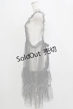 画像2: m petit by misako / TT*AOKドットリボンエプロン M ブラック H-26-01-26-1006-LO-OP-NS-ZH