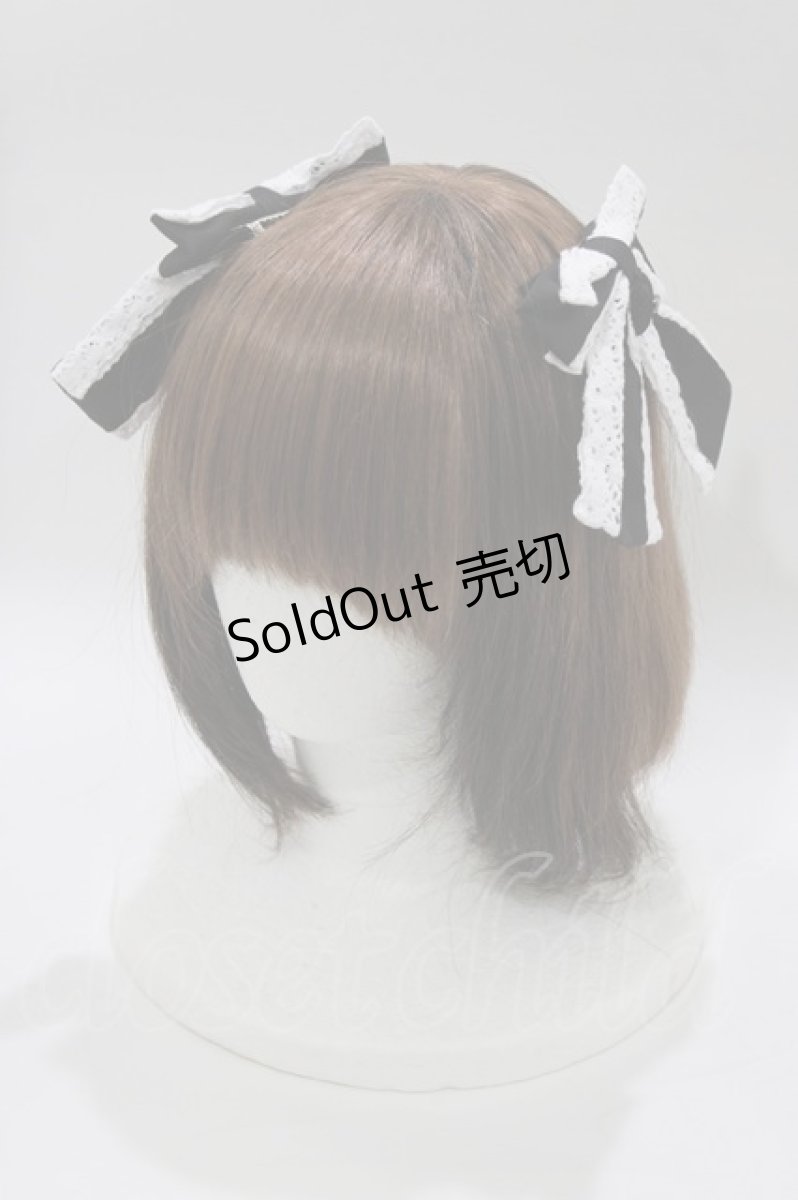 画像1: Eri Aino's collaboration / AE*2Pリボンクリップ  ブラック H-26-01-26-1071-PU-AC-NS-ZH (1)