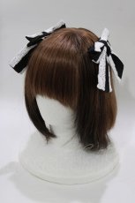 画像1: Eri Aino's collaboration / AE*2Pリボンクリップ  ブラック H-26-01-26-1071-PU-AC-NS-ZH (1)