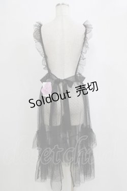 画像3: m petit by misako / TT*AOKドットリボンエプロン M ブラック H-26-01-26-1006-LO-OP-NS-ZH